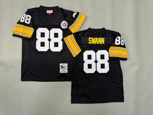 Mens Lynn Swann#88 black Pittsburgh Steelers Vintage Throwback Jersey