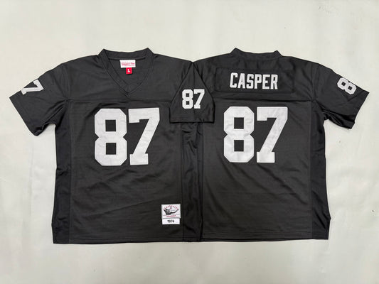 Youth Dave Casper# 87 Black Las Vegas Raiders Vintage Throwback Jersey