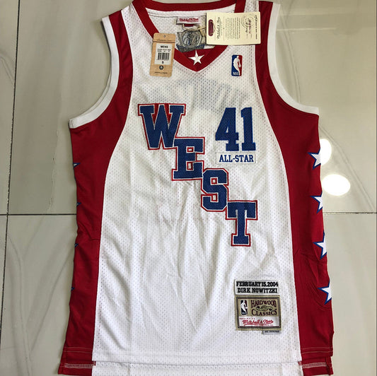 All-Star Dirk Nowitzki #41 Throwback Jersey - Dense Embroidery