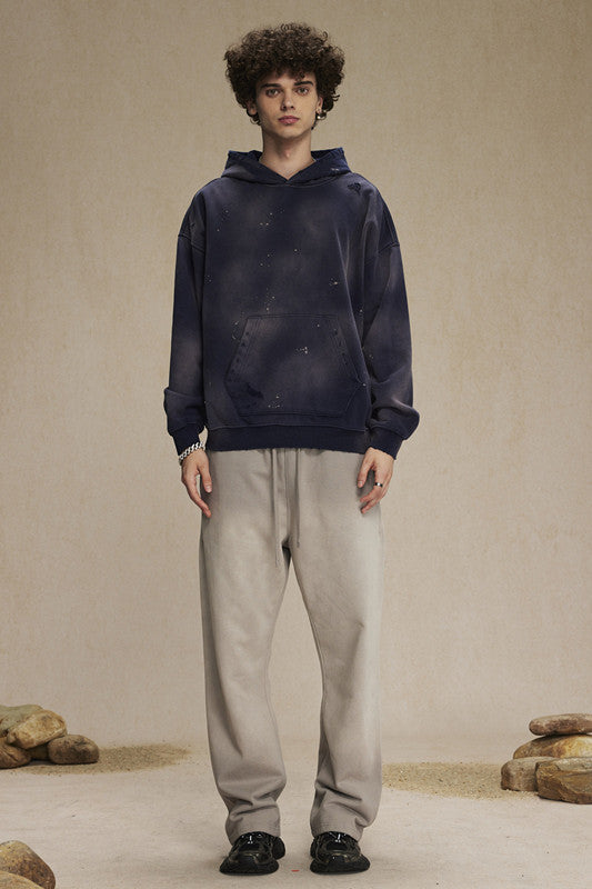 450GSM Distressed Dirty Effect Sun Fade Hoodie