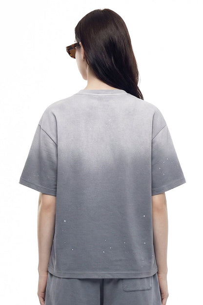 305GSM Ink Splashing Spray Washed Tee