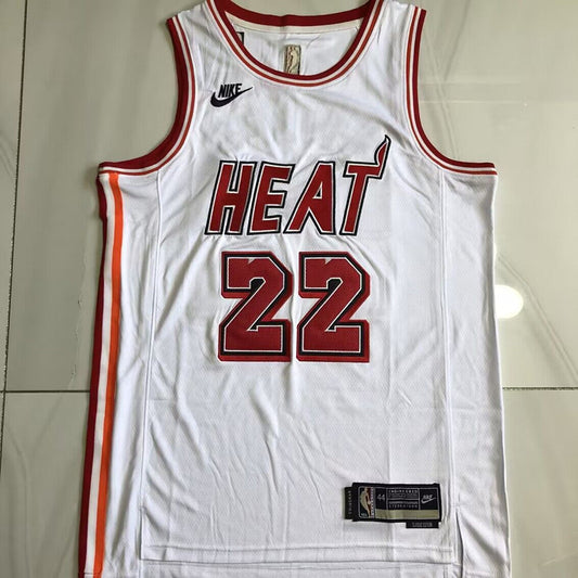 Miami Heat Jimmy Butler #22 white Throwback Jersey - Dense Embroidery