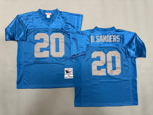Mens Barry Sanders#20 Detroit Lions Vintage Throwback Jersey