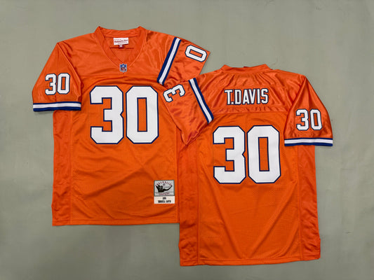 Mens Terrell Davis#30 Denver Broncos Vintage Throwback Jersey