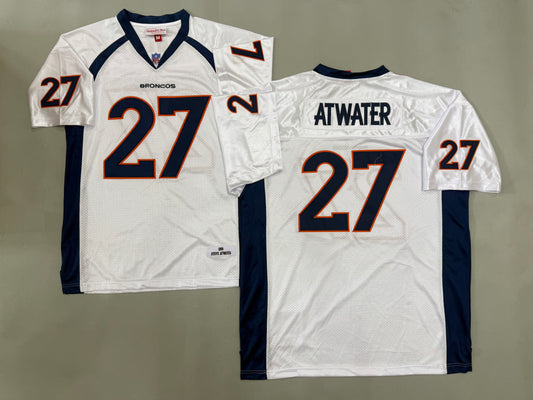 Mens Steve Atwater#27 white Denver Broncos Vintage Throwback Jersey