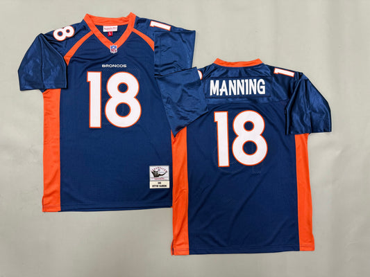 Mens Peyton Manning#18 Denver Broncos Vintage Throwback Jersey