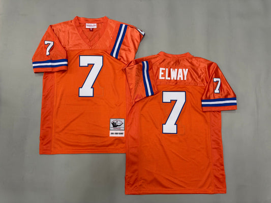 Mens John Elway#7 Denver Broncos Vintage Throwback Jersey