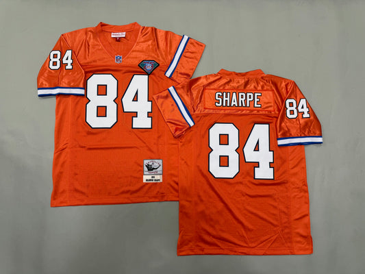 Mens Shannon Sharpe#84 Denver Broncos Vintage Throwback Jersey