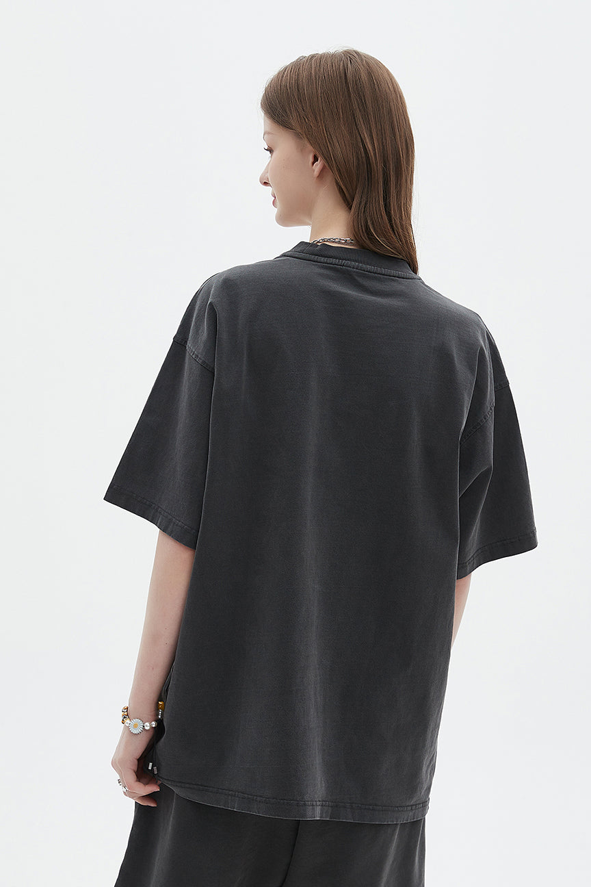 250GSM Pigment Dyed Washed Tee