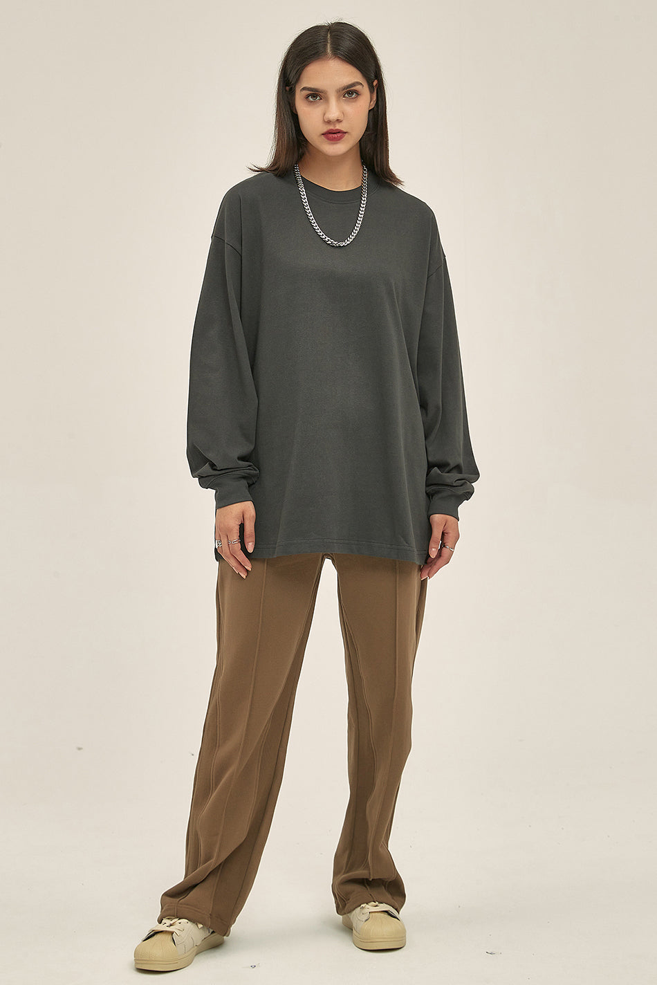 305GSM Oversized Long Sleeve Crew