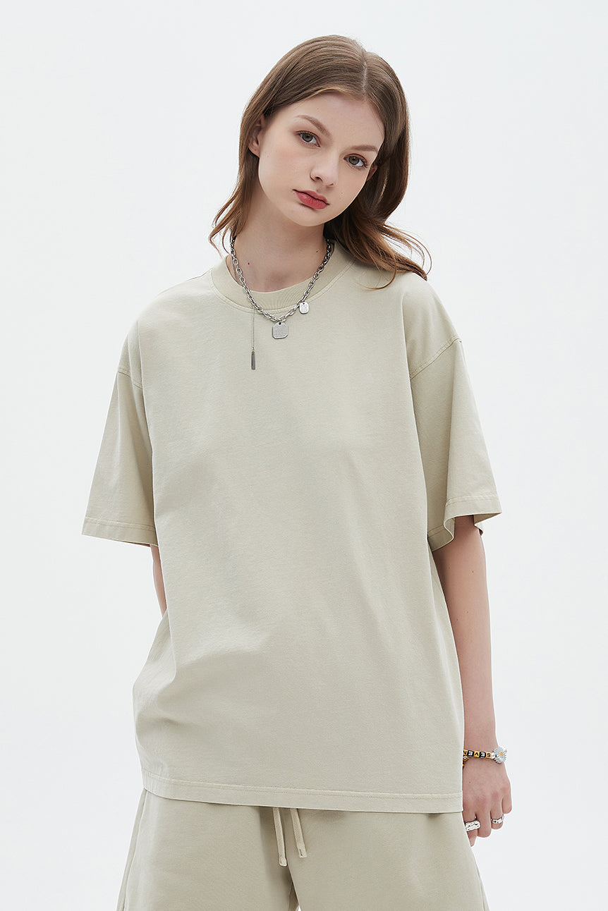 250GSM Pigment Dyed Washed Tee
