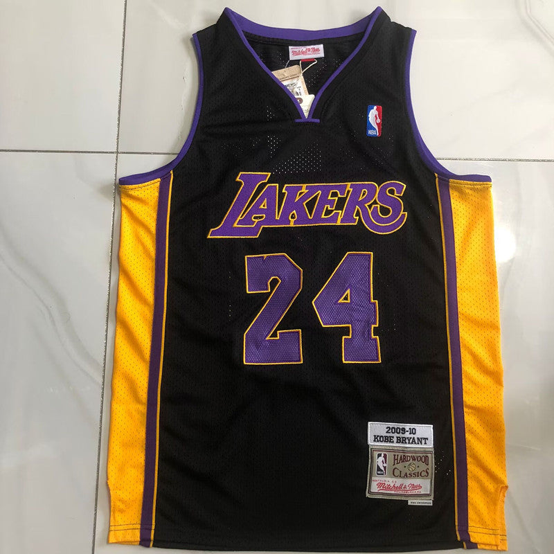 Kobe Bryant #24 black 2009-10 Throwback Jersey -  Dense Embroidery
