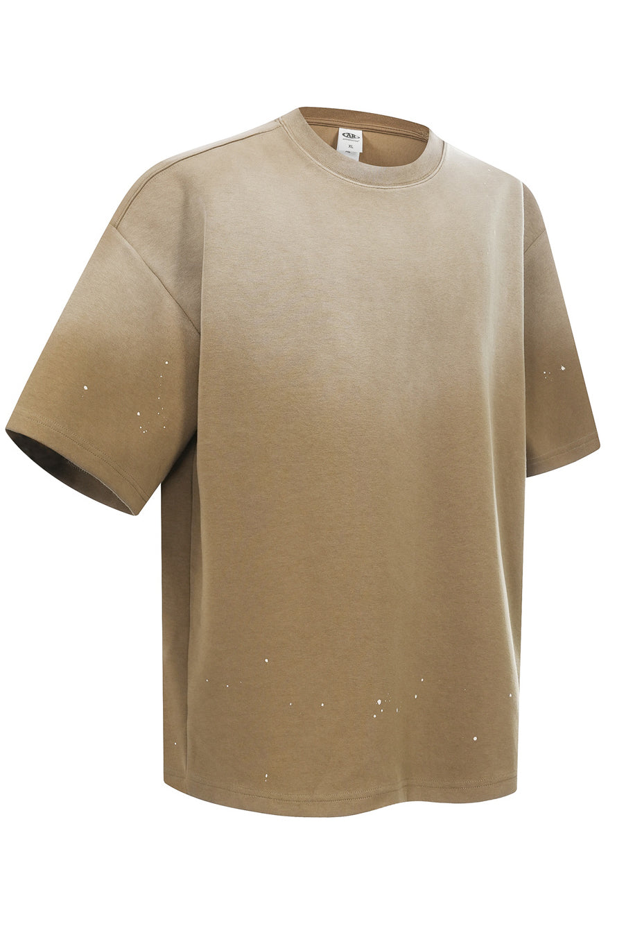 305GSM Ink Splashing Spray Washed Tee