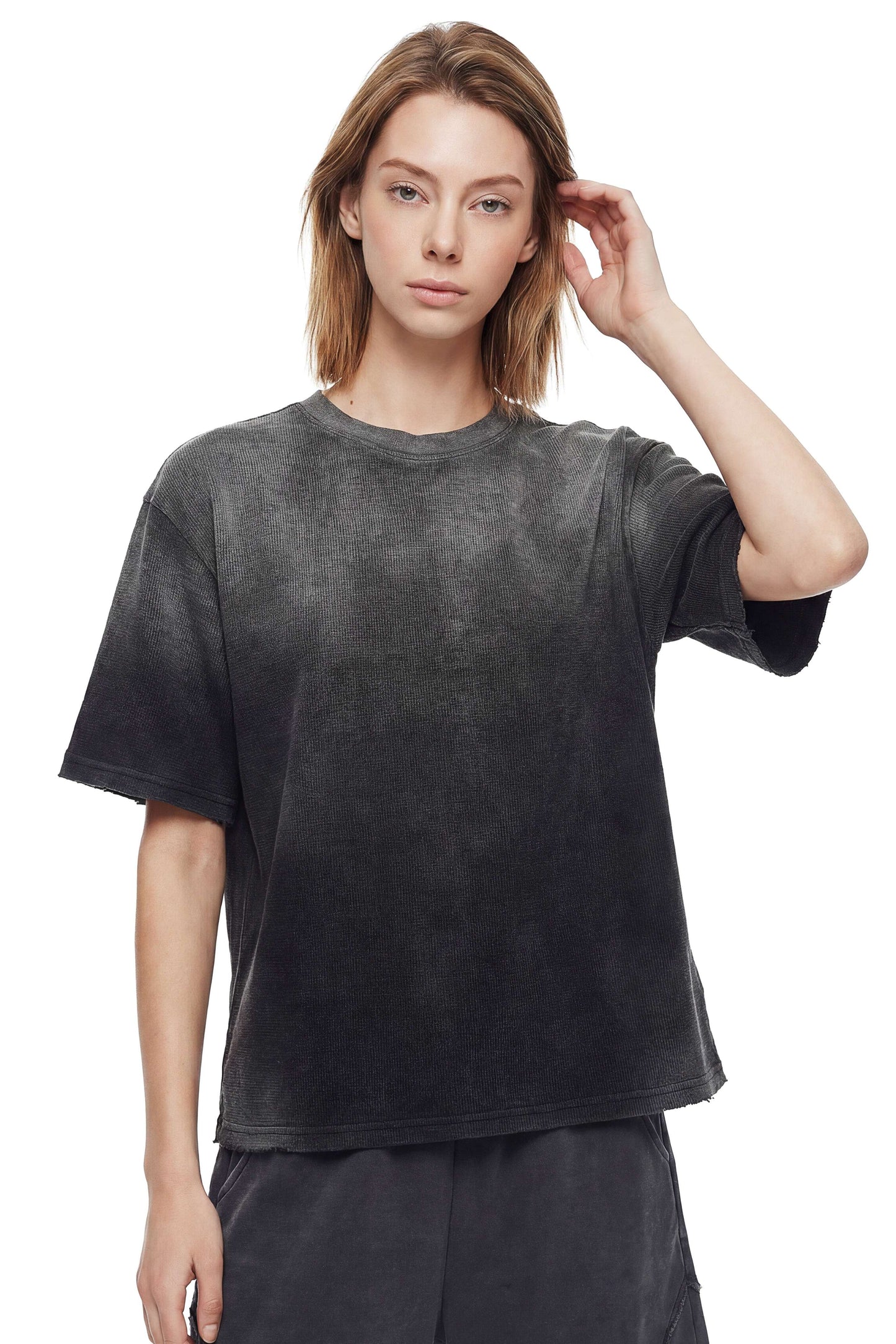 325GSM Sun Fade Distressed Washed Tee