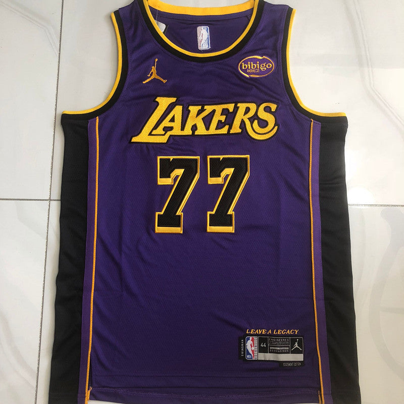 Los Angeles Lakers Luka Dončić #77 Announcement Version Jersey -  Dense Embroidery