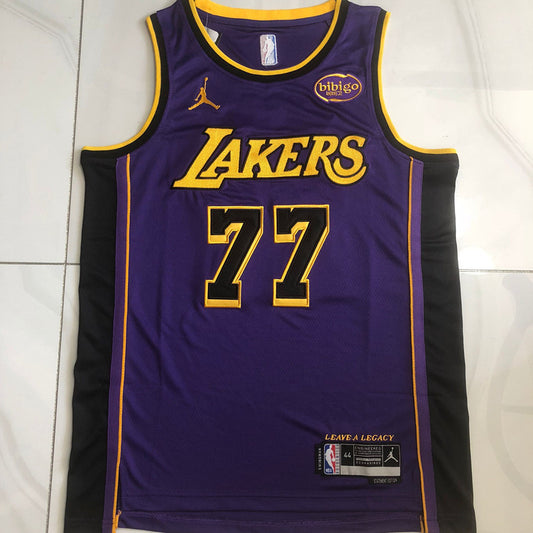 Los Angeles Lakers Luka Dončić #77 Announcement Version Jersey -  Dense Embroidery