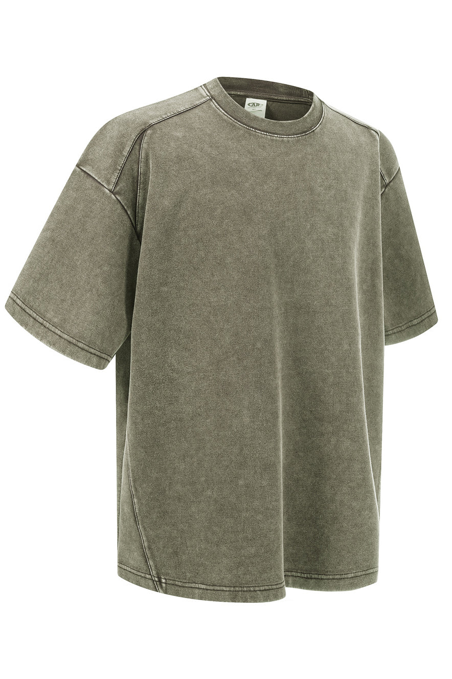 305GSM Splicing Washed Tee