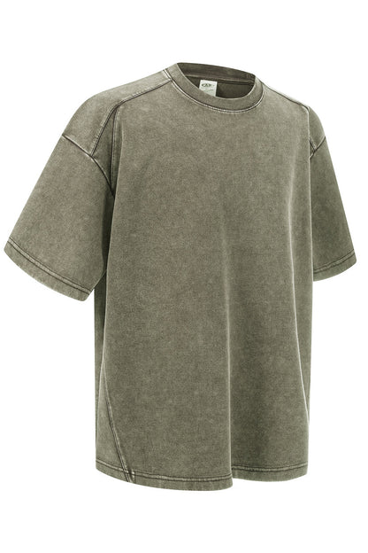 305GSM Splicing Washed Tee