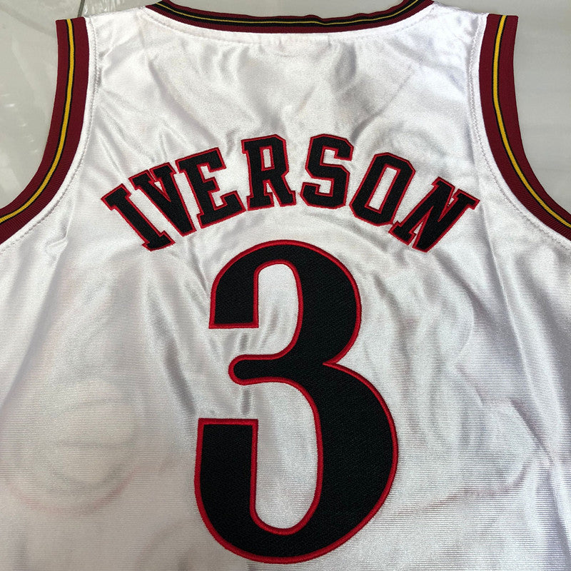 All-Star Allen Iverson #3 white 2001 Dense Embroidery
