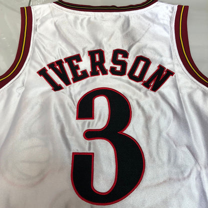 All-Star Allen Iverson #3 white 2001 Dense Embroidery