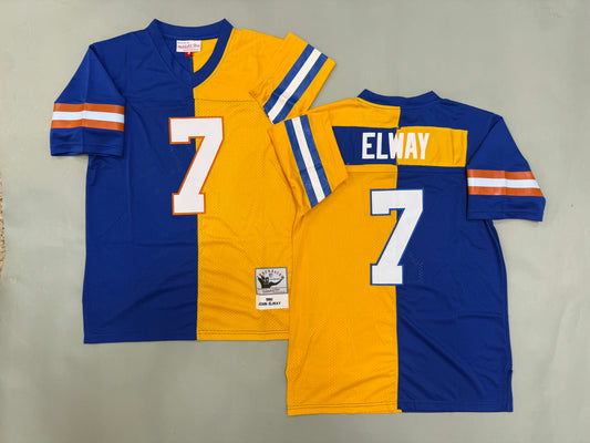 Mens John Elway#7 Denver Broncos Vintage Throwback Jersey