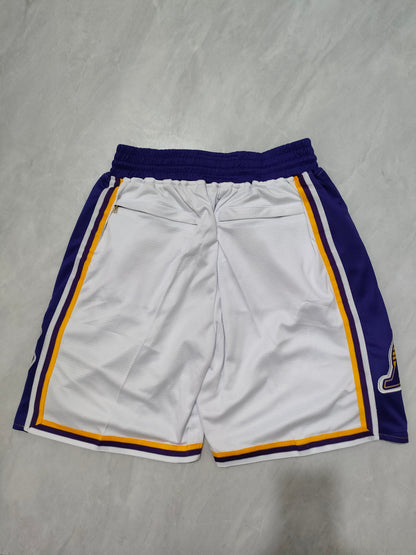 Los Angeles Lakers White Regular Pocket Shorts