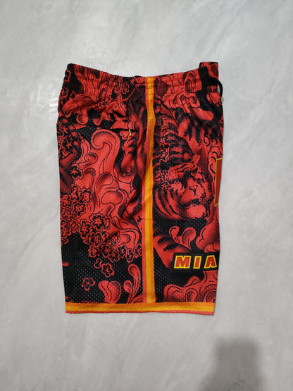 Miami Heat Red Tiger Year Limited Edition Pocket Shorts