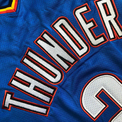 Oklahoma City Thunder Shai Gilgeous-Alexander #2 blue Throwback Jersey - Dense Embroidery