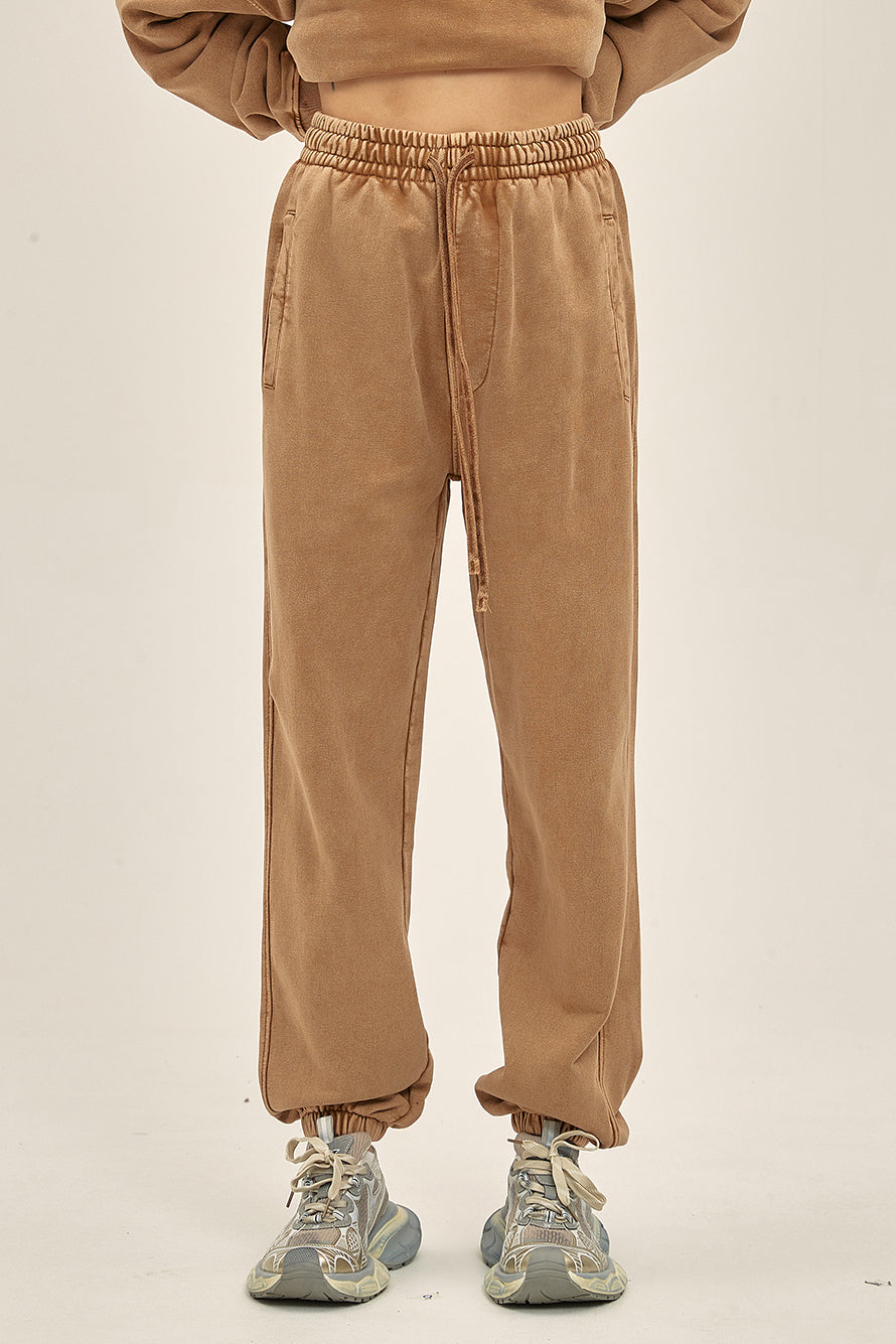 100% Cotton 420GSM Washed Sweatpants