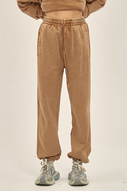 100% Cotton 420GSM Washed Sweatpants