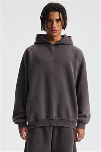 370GSM Boxy Fit Pigment Dyed Washed Hoodie