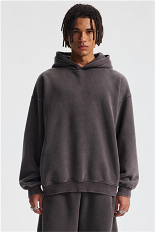 370GSM Boxy Fit Pigment Dyed Washed Hoodie
