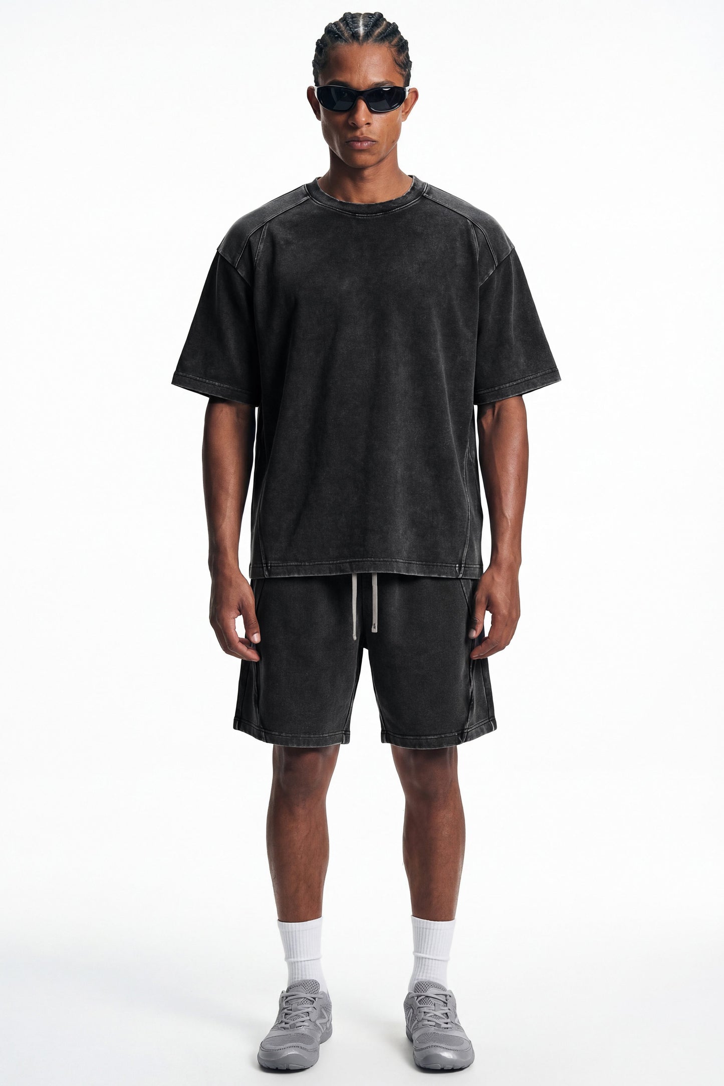 305GSM Splicing Washed Tee