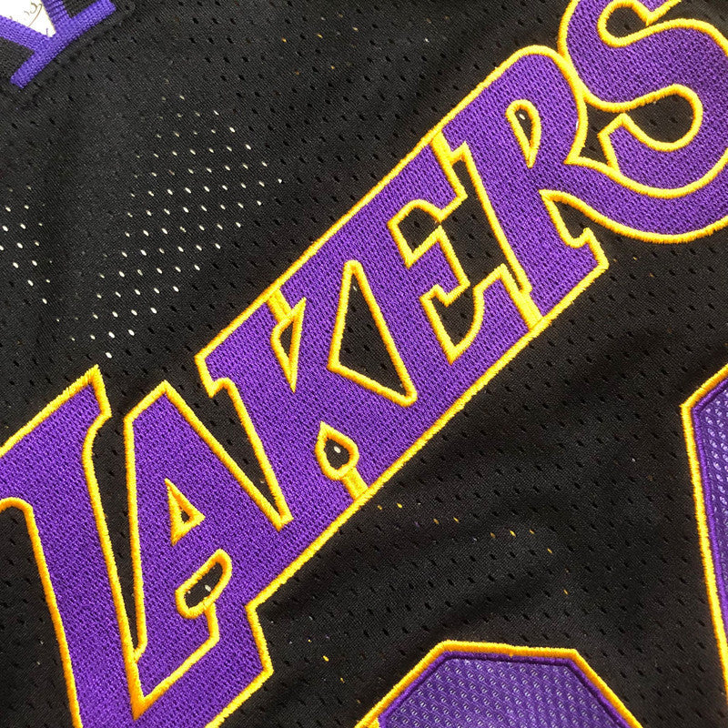 Kobe Bryant #24 black 2009-10 Throwback Jersey -  Dense Embroidery