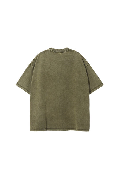 275GSM Double Stitch Sleeve Hem Washed Tee