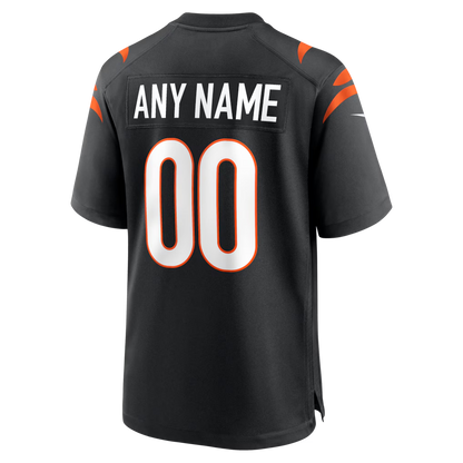Custom Cincinnati Bengals Black Game Jersey
