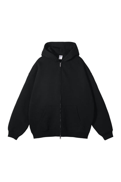 350GSM Solid Color Fleece Zipper Jacket