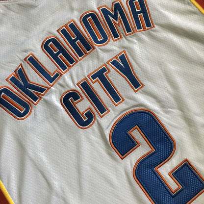 Oklahoma City Thunder Shai Gilgeous-Alexander #2 White Throwback Jersey - Dense Embroidery