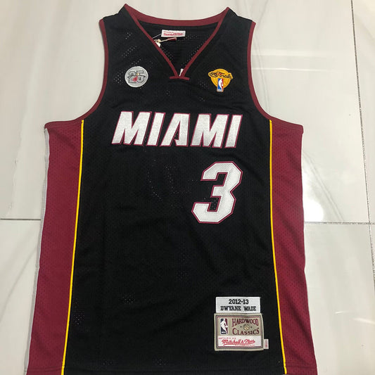 Miami Heat Dwyane Wade #3 black 2012 Throwback Jersey - Dense Embroidery