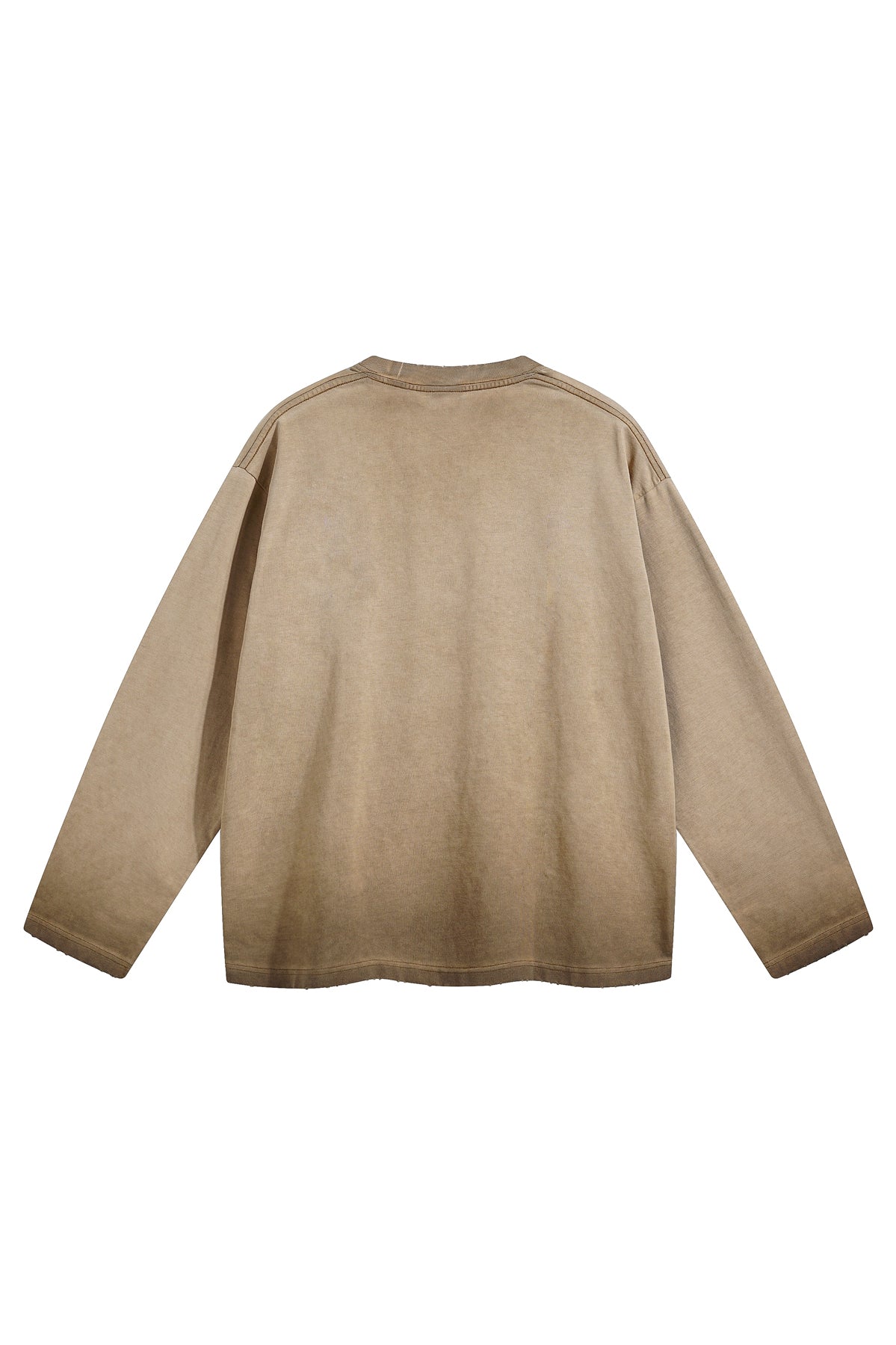 275GSM Distressed Washed Long Sleeve Crew