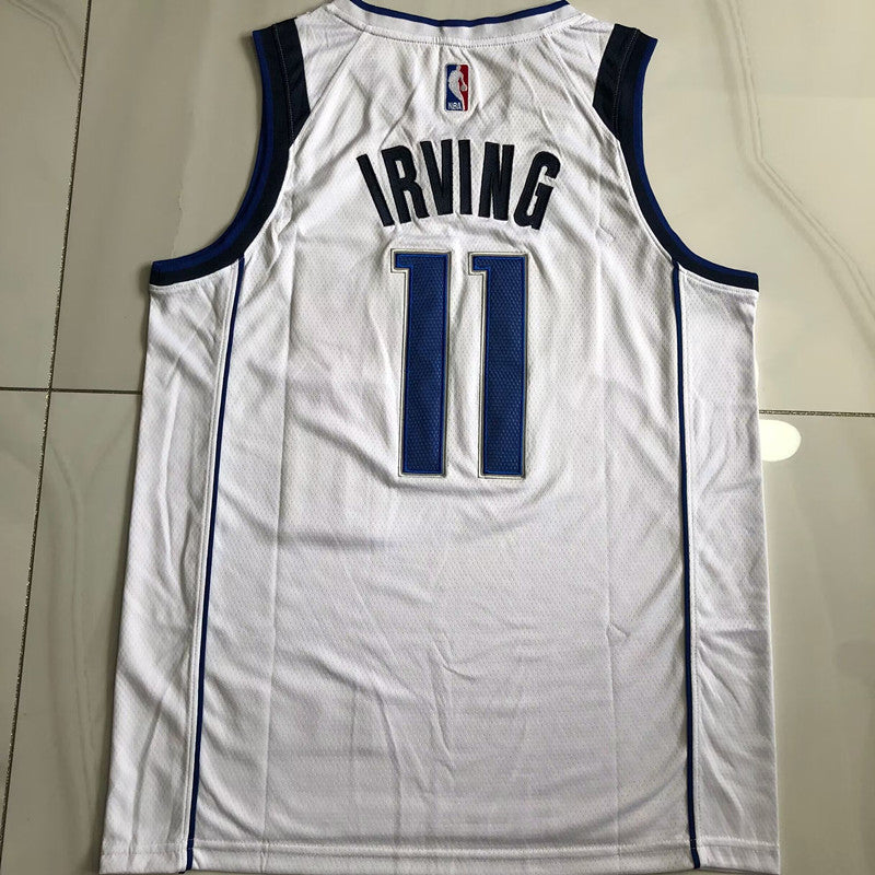 Dallas Mavericks Kyrie Irving #11 white Throwback Jersey - Dense Embroidery