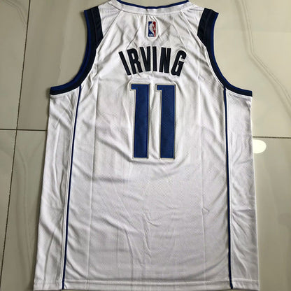 Dallas Mavericks Kyrie Irving #11 white Throwback Jersey - Dense Embroidery
