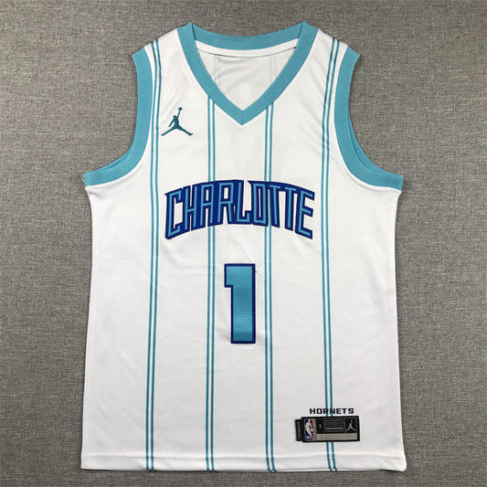 Youth LaMelo Ball Charlotte Hornets #1 Embroidered Jersey