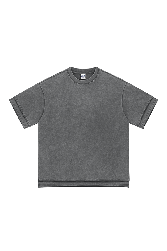 275GSM Patchwork Distressed Washed Tee