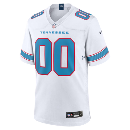 Custom Tennessee Titans White Game Jersey