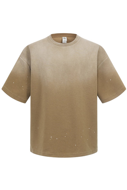 305GSM Ink Splashing Spray Washed Tee