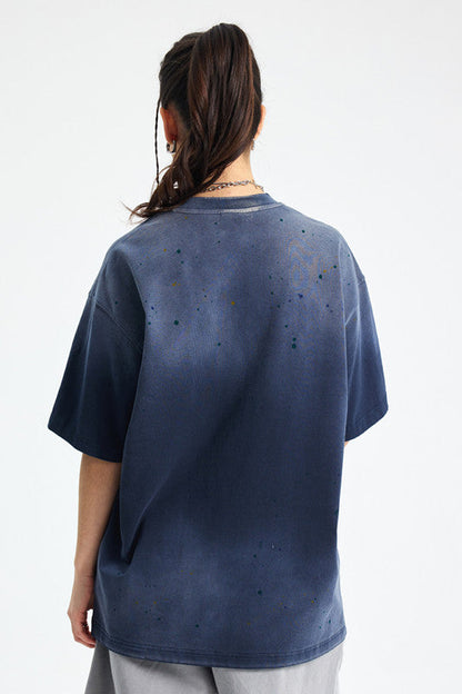275GSM Ink Spray Washed Tee