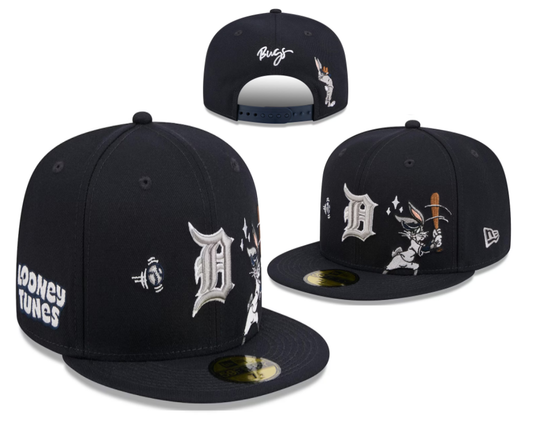 Detroit Tigers Black Snapback Cap