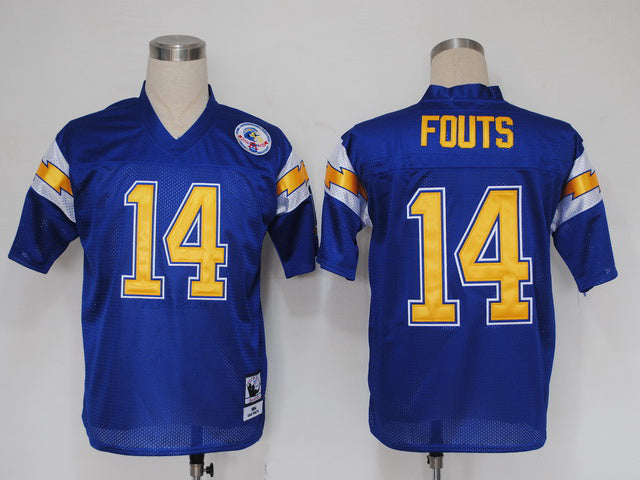 Los Angeles Chargers  Blue Vintage #14  FOUTS Jersey