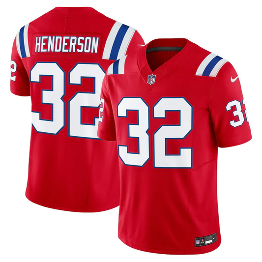 TreVeyon Henderson #32 New England Patriots Red Vapor F.U.S.E. Limited Jersey
